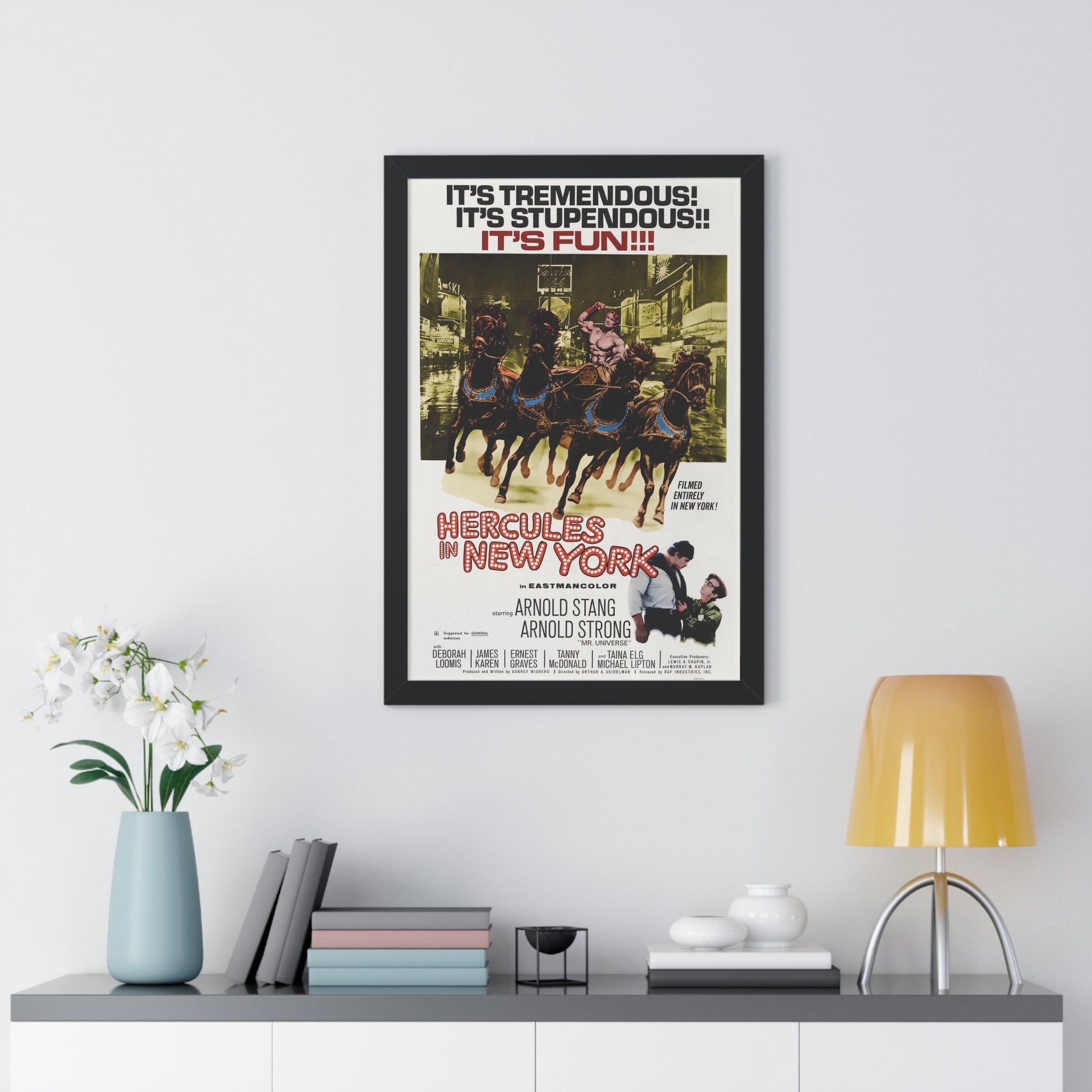 HERCULES IN NEW YORK 1969 - Framed Movie Poster-The Sticker Space