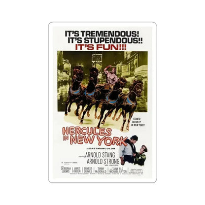 HERCULES IN NEW YORK 1969 Movie Poster - STICKER Vinyl Kiss-Cut Decal 3 Inch White - The Sticker Space