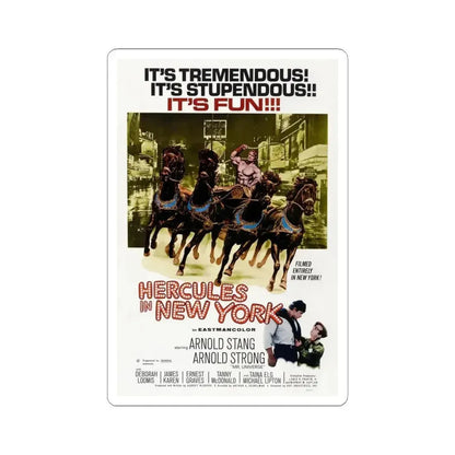 HERCULES IN NEW YORK 1969 Movie Poster - STICKER Vinyl Kiss-Cut Decal 6 Inch White - The Sticker Space