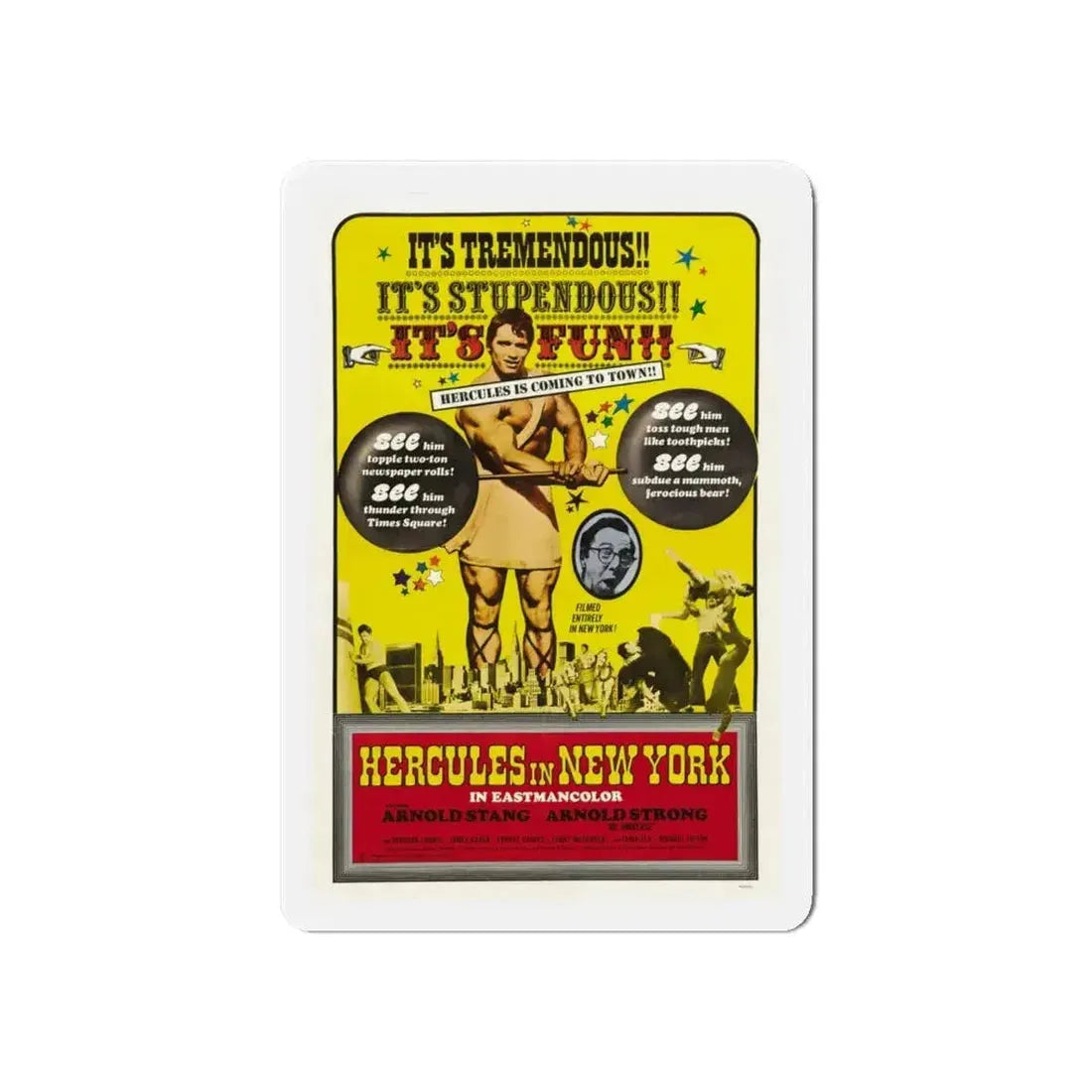HERCULES IN NEW YORK (2) 1969 Movie Poster - Refrigerator Magnet - The Sticker Space