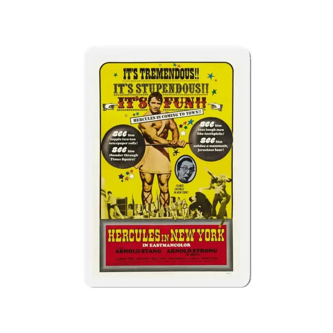HERCULES IN NEW YORK (2) 1969 Movie Poster - Refrigerator Magnet - The Sticker Space