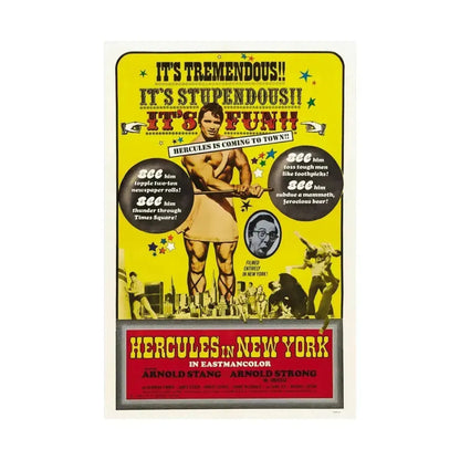 HERCULES IN NEW YORK (2) 1969 - Paper Movie Poster - The Sticker Space