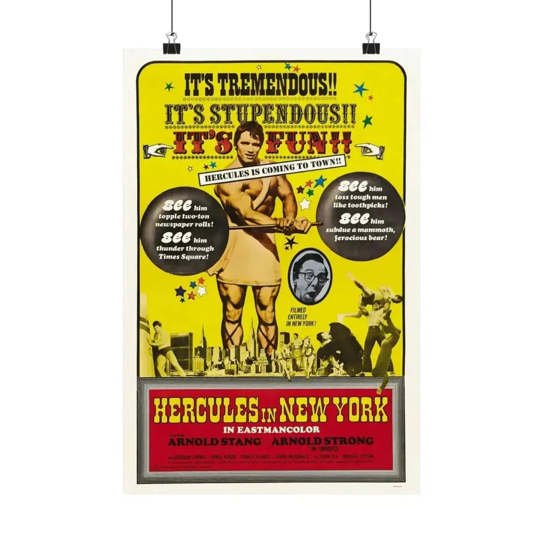 HERCULES IN NEW YORK (2) 1969 - Paper Movie Poster - The Sticker Space