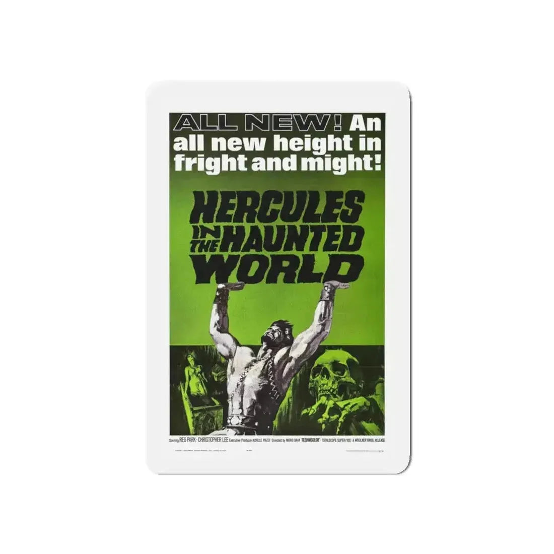 HERCULES IN THE HAUNTED WORLD 1961 Movie Poster - Refrigerator Magnet - The Sticker Space