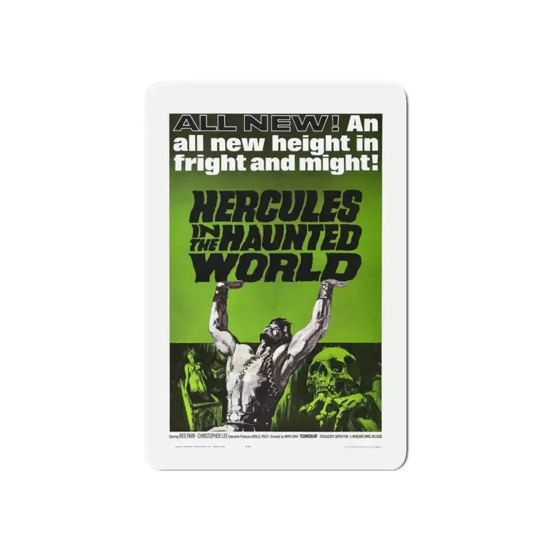HERCULES IN THE HAUNTED WORLD 1961 Movie Poster - Refrigerator Magnet - The Sticker Space