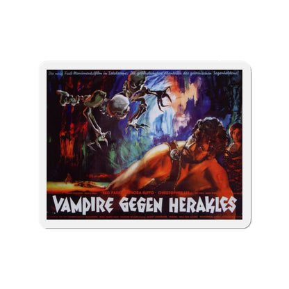 HERCULES IN THE HAUNTED WORLD (GERMAN) 2 1961 Movie Poster - Die-Cut Magnet-2" x 2"-The Sticker Space