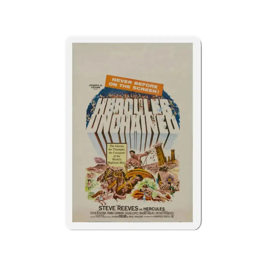 HERCULES UNCHAINED 1959 Movie Poster - Refrigerator Magnet 2 Inch - The Sticker Space