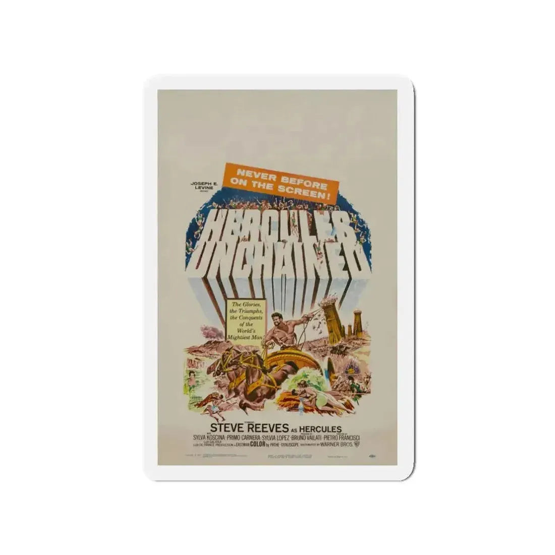 HERCULES UNCHAINED 1959 Movie Poster - Refrigerator Magnet - The Sticker Space