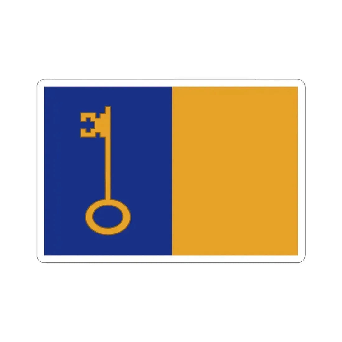 Herenthout vlag (Belgium) STICKER Vinyl Kiss-Cut Decal 4 Inch White - The Sticker Space