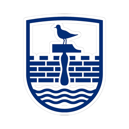 Herning Kommune byvåben (Denmark) (Coat of Arms) STICKER Vinyl Kiss-Cut Decal 4 Inch White - The Sticker Space
