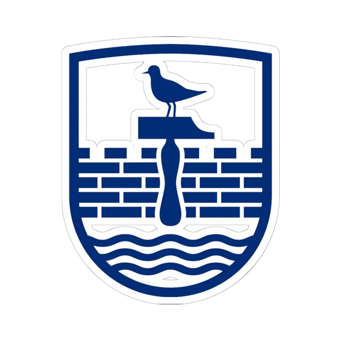 Herning Kommune byvåben (Denmark) (Coat of Arms) STICKER Vinyl Kiss-Cut Decal 6 Inch White - The Sticker Space
