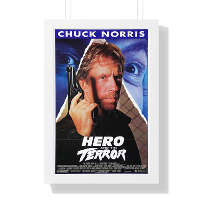 HERO AND THE TERROR 1988 - Framed Movie Poster-16″ x 24″-The Sticker Space