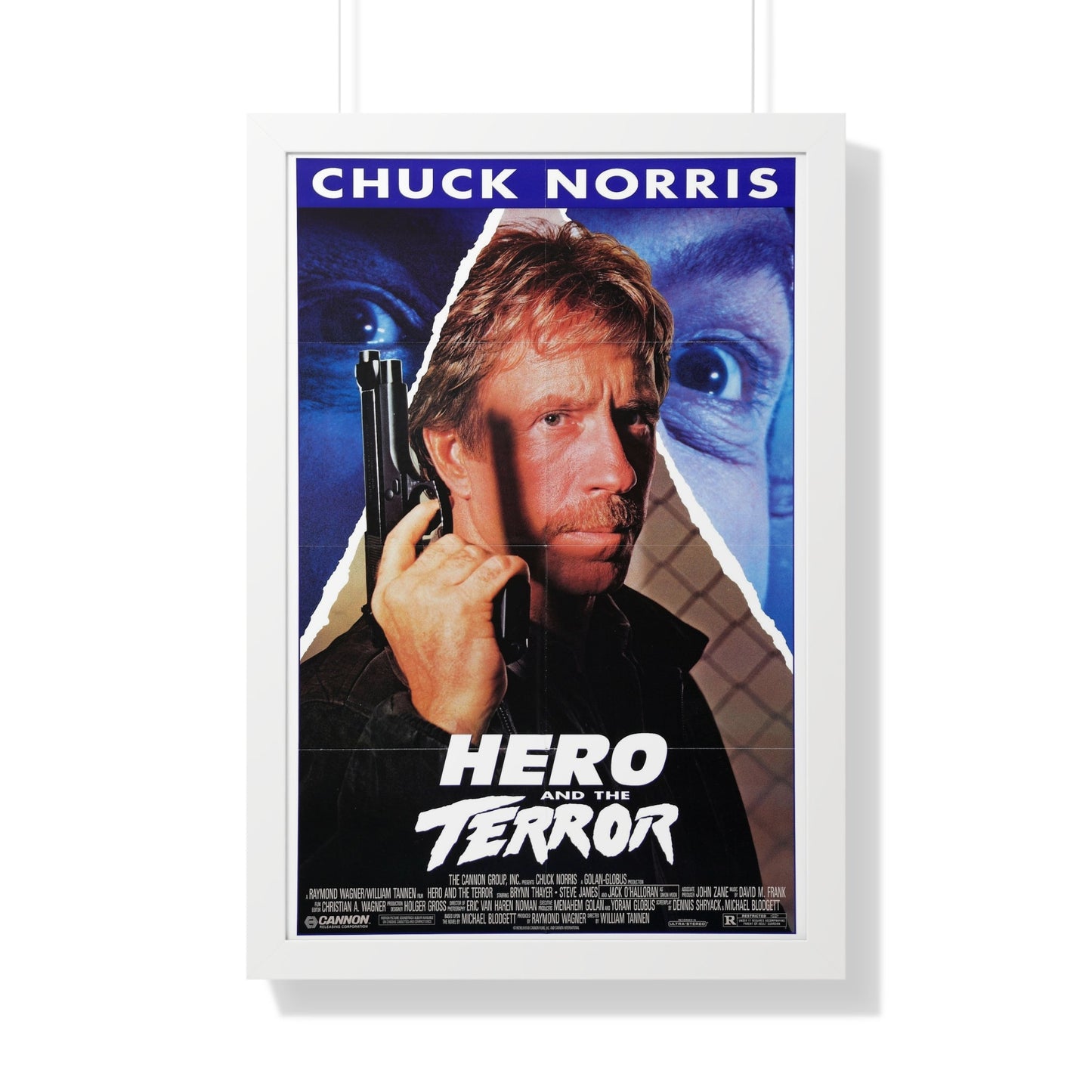 HERO AND THE TERROR 1988 - Framed Movie Poster-20" x 30"-The Sticker Space