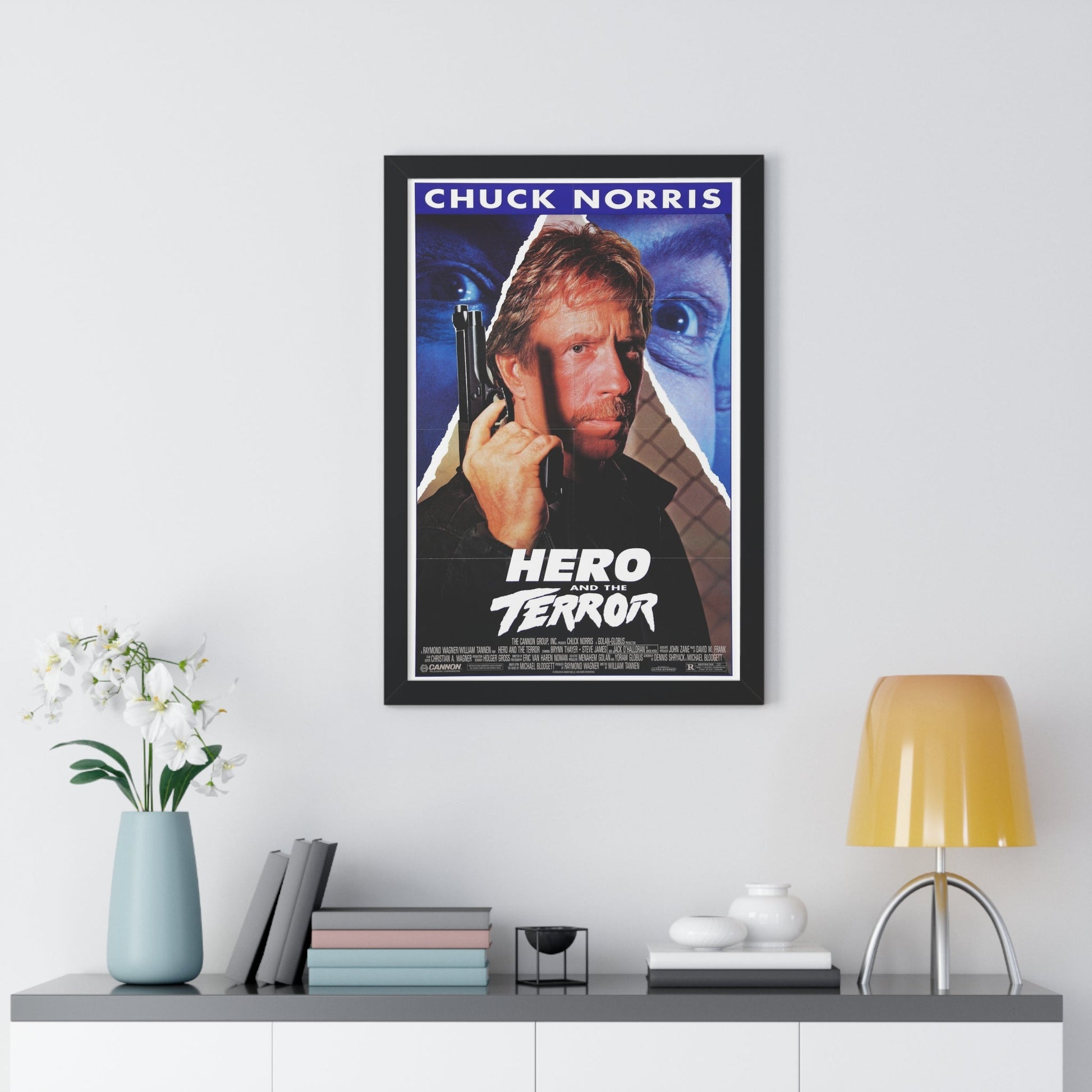 HERO AND THE TERROR 1988 - Framed Movie Poster-The Sticker Space