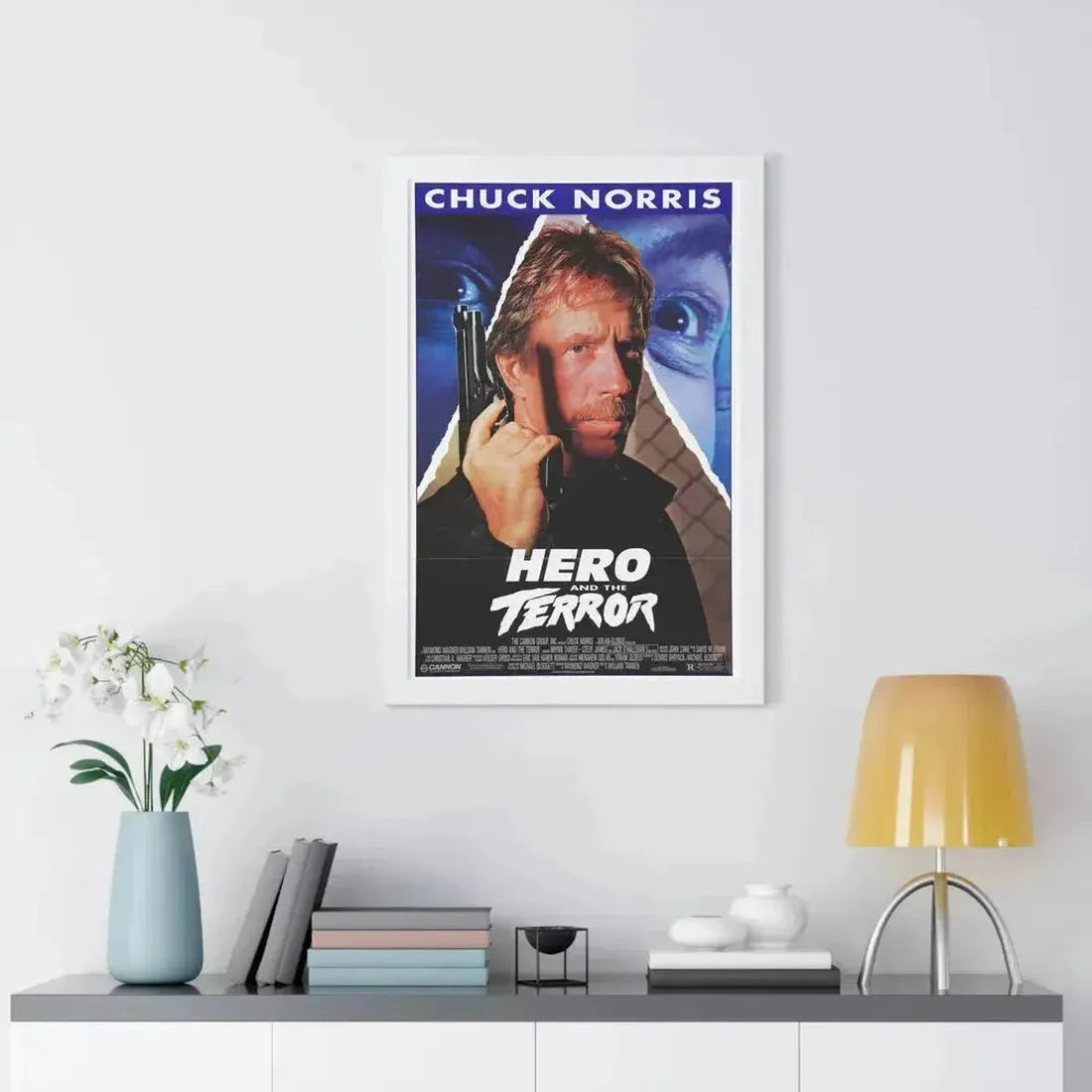 HERO AND THE TERROR 1988 - Framed Movie Poster - The Sticker Space