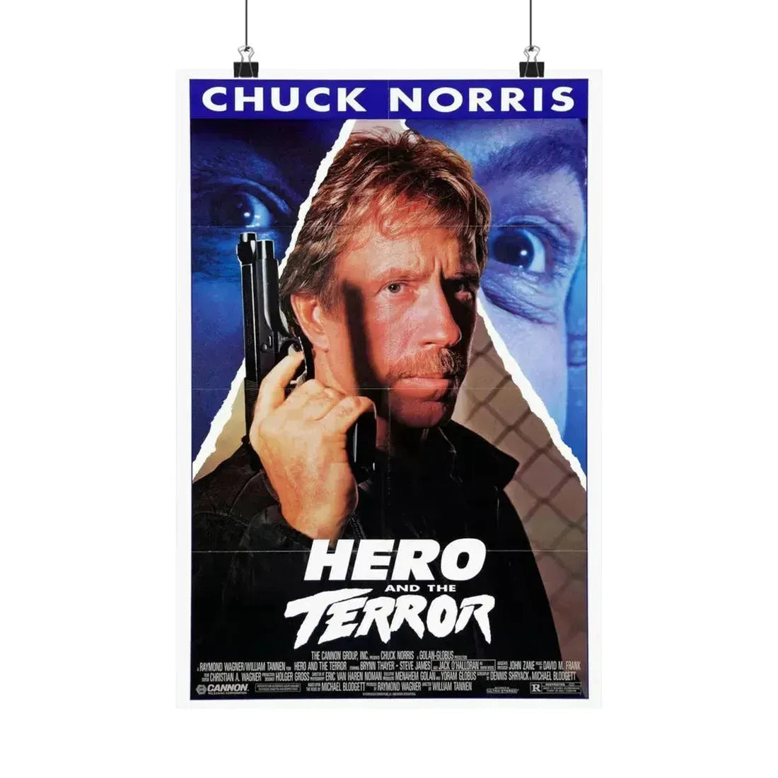 HERO AND THE TERROR 1988 - Paper Movie Poster 12″ x 18″ Matte - The Sticker Space