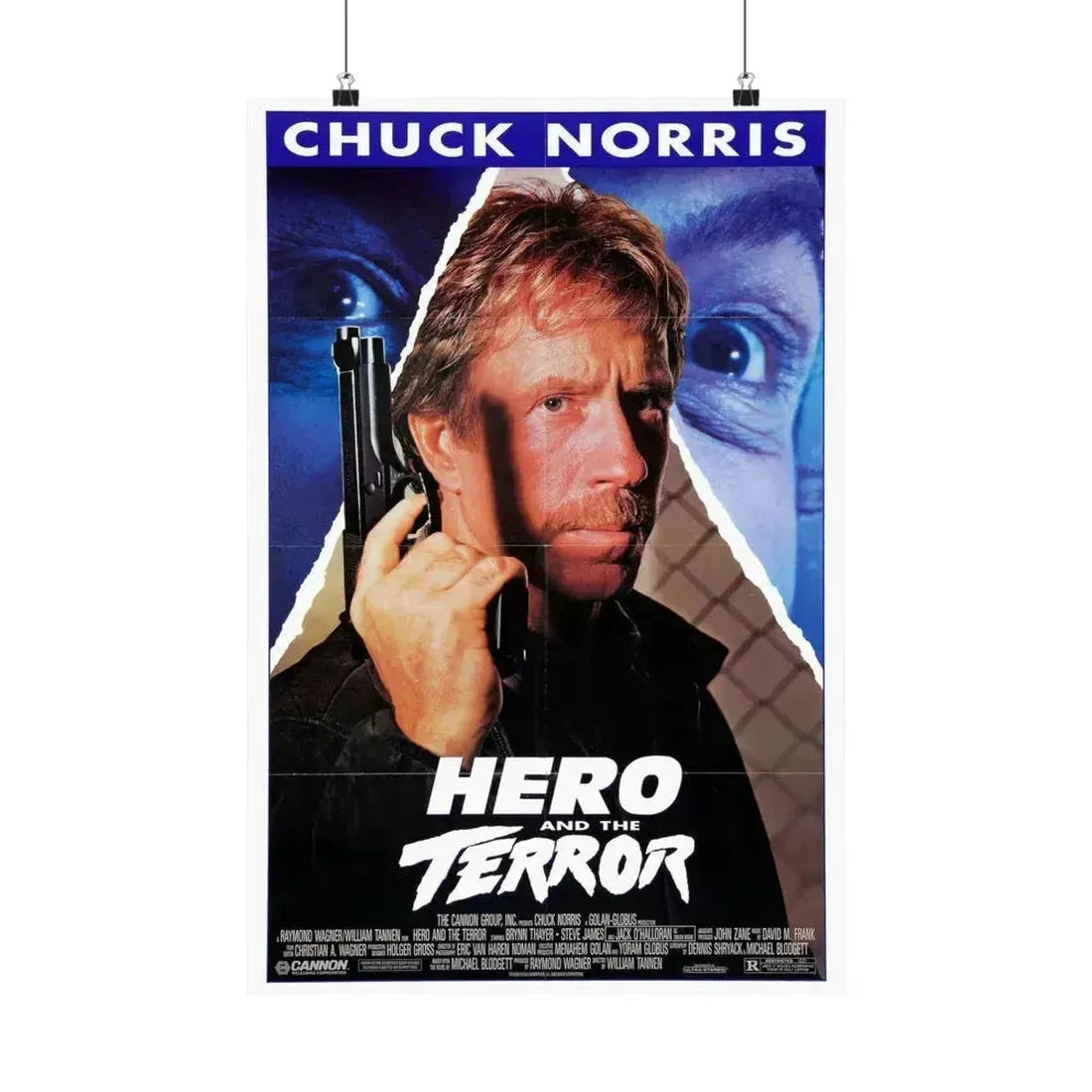 HERO AND THE TERROR 1988 - Paper Movie Poster 16″ x 24″ Matte - The Sticker Space
