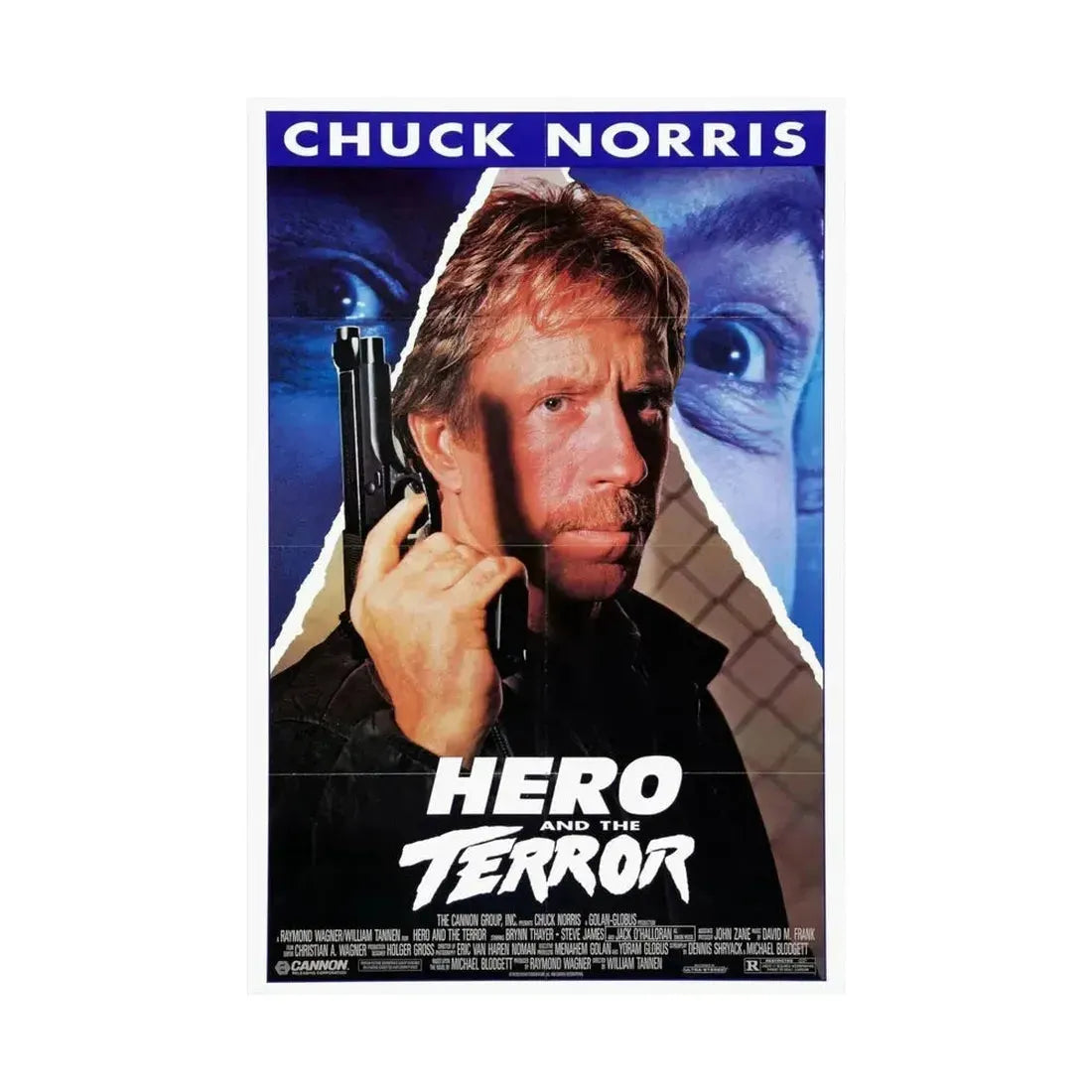 HERO AND THE TERROR 1988 - Paper Movie Poster - The Sticker Space