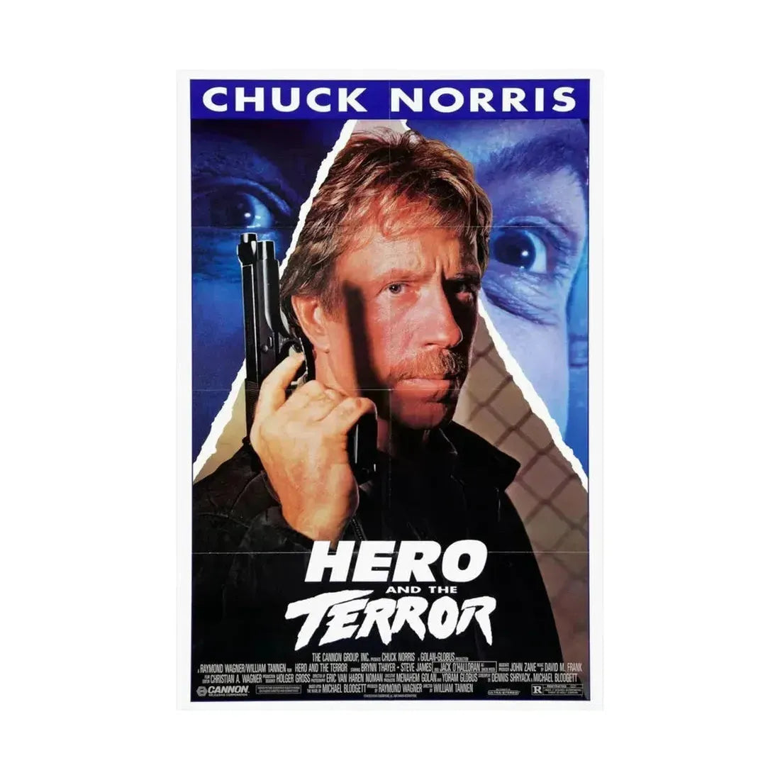 HERO AND THE TERROR 1988 - Paper Movie Poster - The Sticker Space