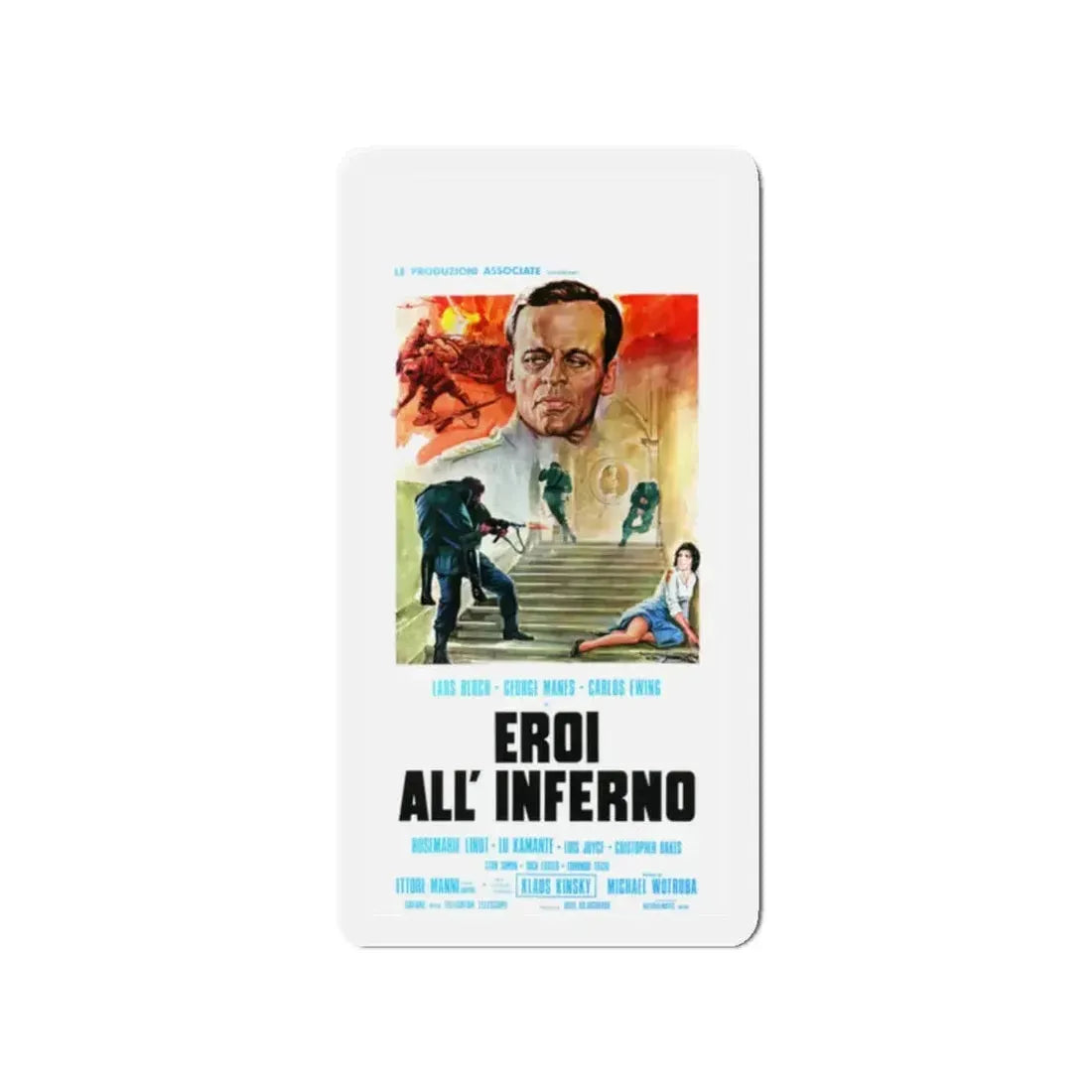 HEROES IN HELL 1974 Movie Poster - Refrigerator Magnet 2 Inch - The Sticker Space