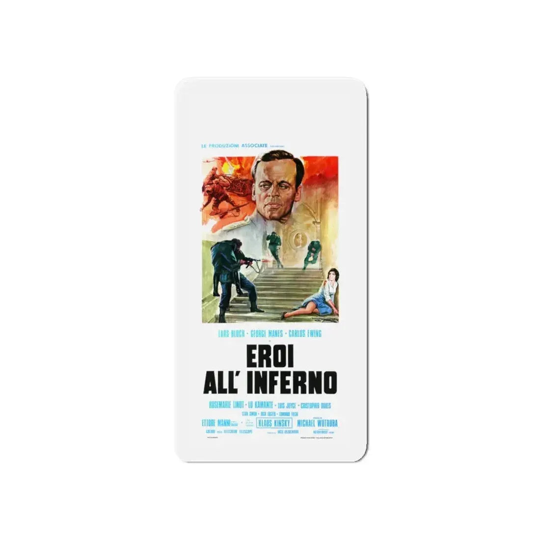 HEROES IN HELL 1974 Movie Poster - Refrigerator Magnet 5 Inch - The Sticker Space