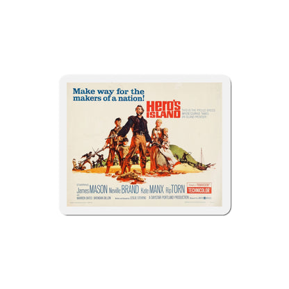 Hero's Island 1962 Movie Poster Die-Cut Magnet-5 Inch-The Sticker Space