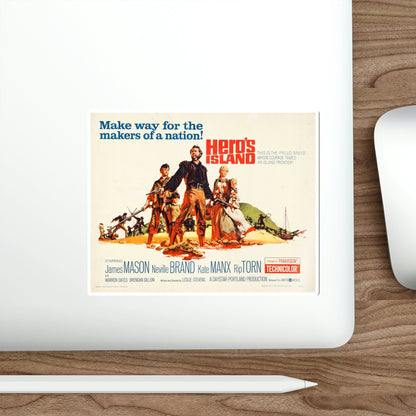 Hero's Island 1962 Movie Poster STICKER Vinyl Die-Cut Decal-The Sticker Space