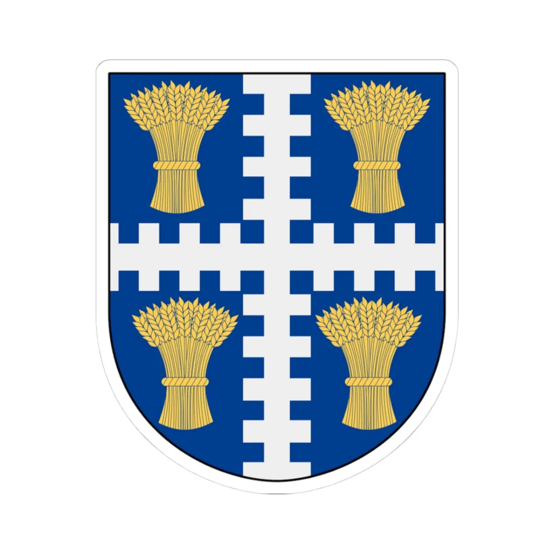 Herrljunga hembygdsförening vapen (Sweden) (Coat of Arms) STICKER Vinyl Kiss-Cut Decal 3 Inch White - The Sticker Space