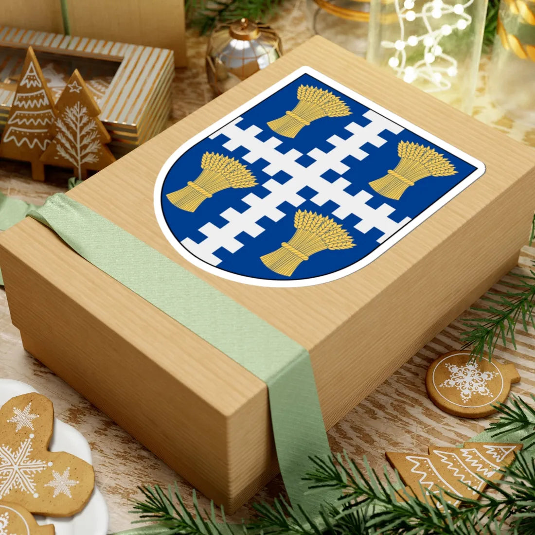 Herrljunga hembygdsförening vapen (Sweden) (Coat of Arms) STICKER Vinyl Kiss-Cut Decal - The Sticker Space