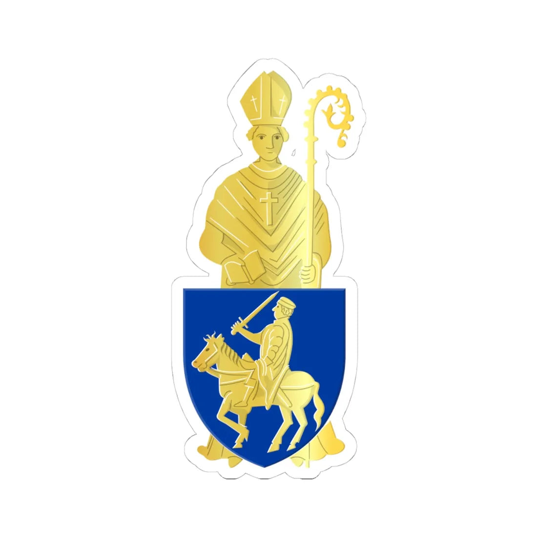 Herstal B wapen (Belgium) (Coat of Arms) STICKER Vinyl Kiss-Cut Decal - The Sticker Space