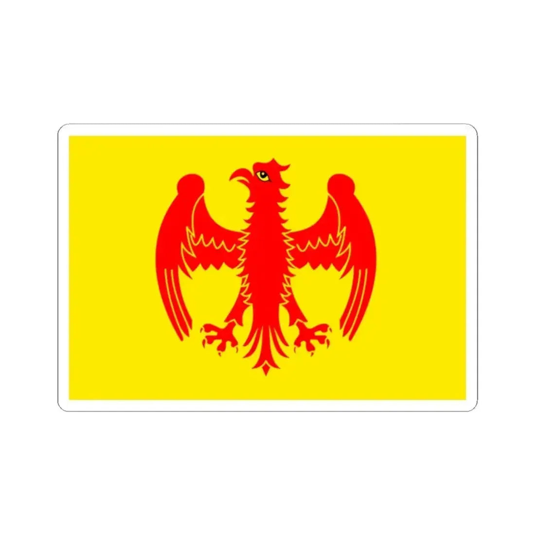 Herstappe vlag (Belgium) STICKER Vinyl Kiss-Cut Decal 2 Inch White - The Sticker Space