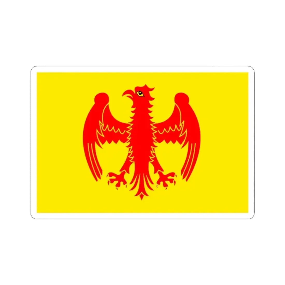 Herstappe vlag (Belgium) STICKER Vinyl Kiss-Cut Decal 3 Inch White - The Sticker Space