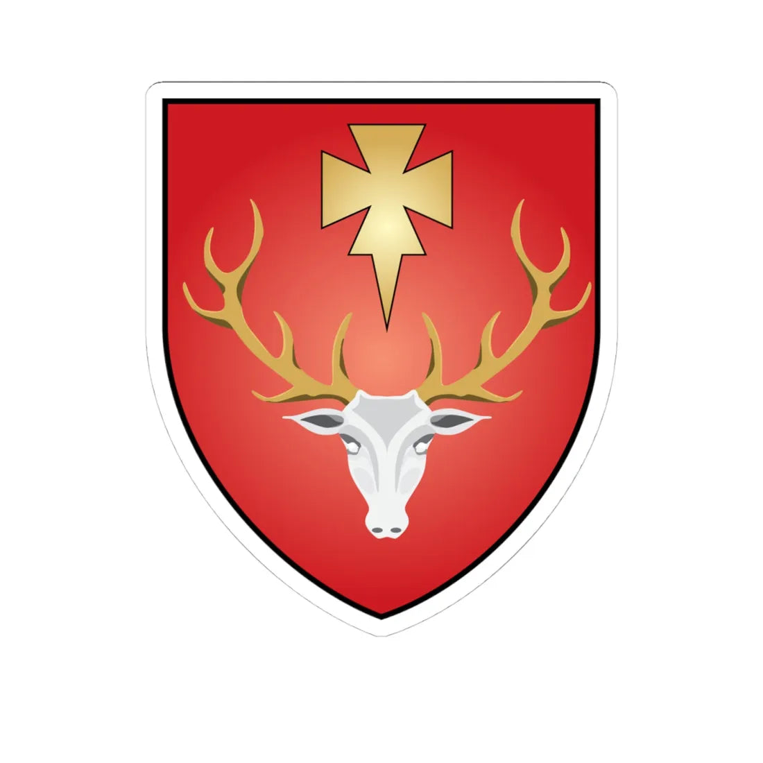 Hertford College Oxford Coat Of Arms (England) (Coat of Arms) STICKER Vinyl Kiss-Cut Decal 4 Inch White - The Sticker Space