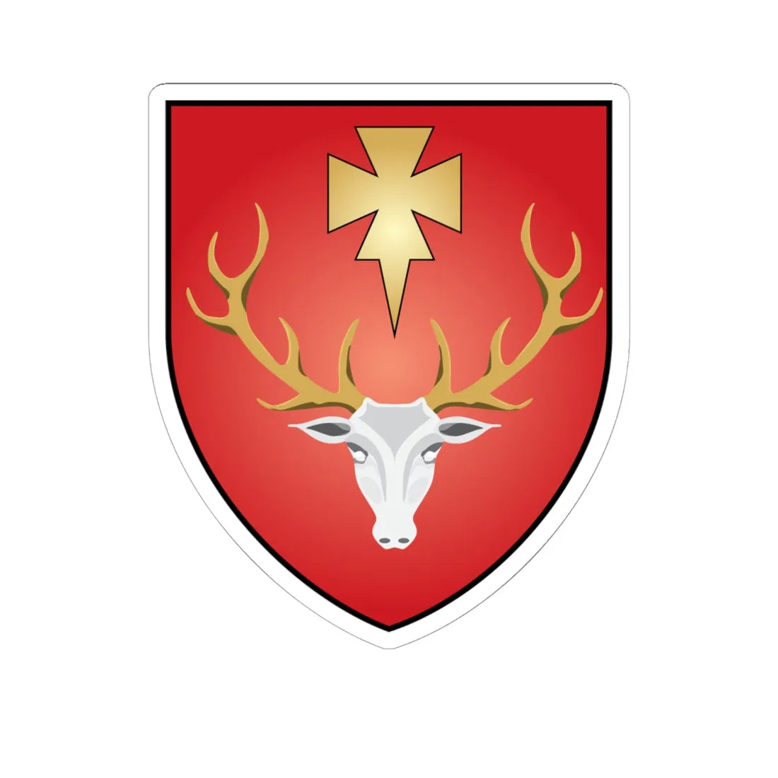 Hertford College Oxford Coat Of Arms (England) (Coat of Arms) STICKER Vinyl Kiss-Cut Decal 6 Inch White - The Sticker Space