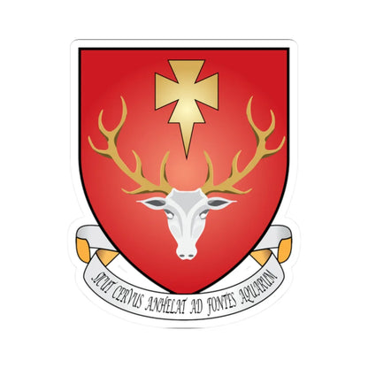Hertford College Oxford Coat Of Arms Motto (England) (Coat of Arms) STICKER Vinyl Kiss-Cut Decal 2 Inch White - The Sticker Space
