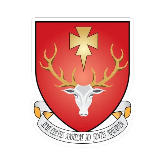 Hertford College Oxford Coat Of Arms Motto (England) (Coat of Arms) STICKER Vinyl Kiss-Cut Decal 2 Inch White - The Sticker Space
