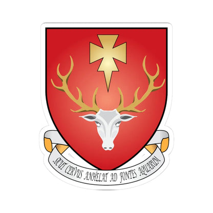 Hertford College Oxford Coat Of Arms Motto (England) (Coat of Arms) STICKER Vinyl Kiss-Cut Decal 3 Inch White - The Sticker Space