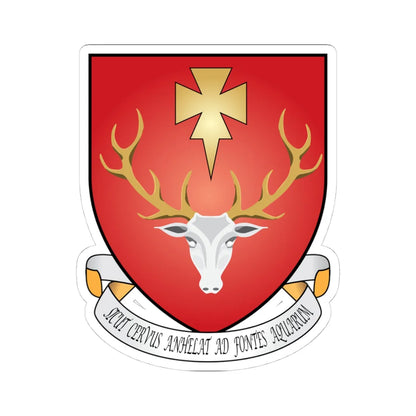 Hertford College Oxford Coat Of Arms Motto (England) (Coat of Arms) STICKER Vinyl Kiss-Cut Decal 4 Inch White - The Sticker Space