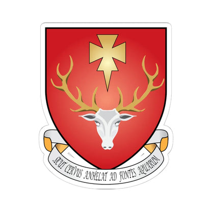Hertford College Oxford Coat Of Arms Motto (England) (Coat of Arms) STICKER Vinyl Kiss-Cut Decal 6 Inch White - The Sticker Space