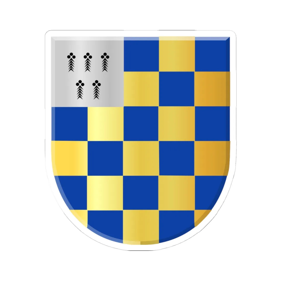 Heumen wapen 1881 (Netherlands) (Coat of Arms) STICKER Vinyl Kiss-Cut Decal 4 Inch White - The Sticker Space
