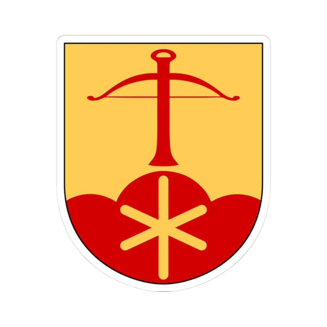 Högby församling vapen (Sweden) (Coat of Arms) STICKER Vinyl Kiss-Cut Decal 3 Inch White - The Sticker Space