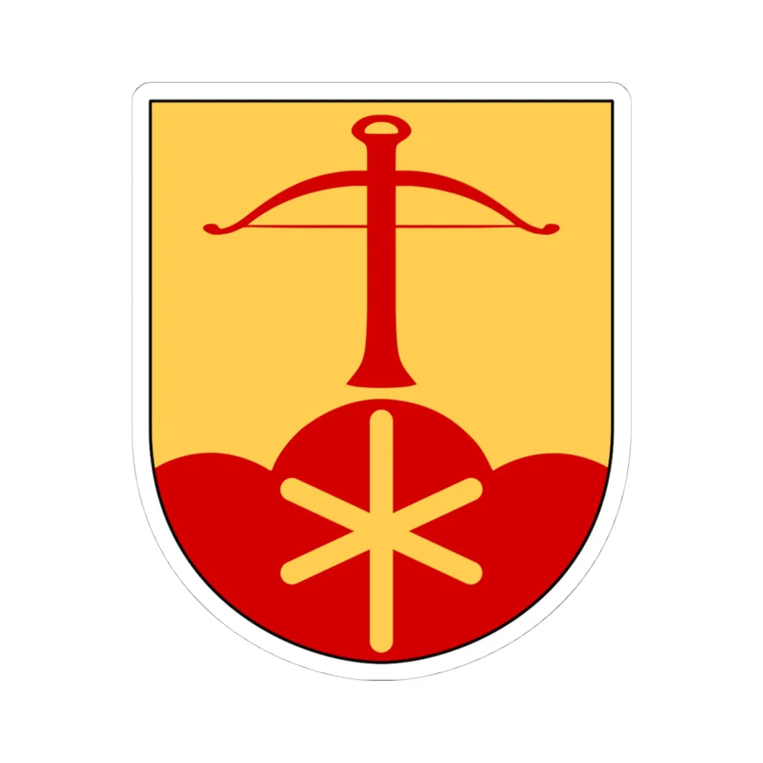 Högby församling vapen (Sweden) (Coat of Arms) STICKER Vinyl Kiss-Cut Decal 4 Inch White - The Sticker Space
