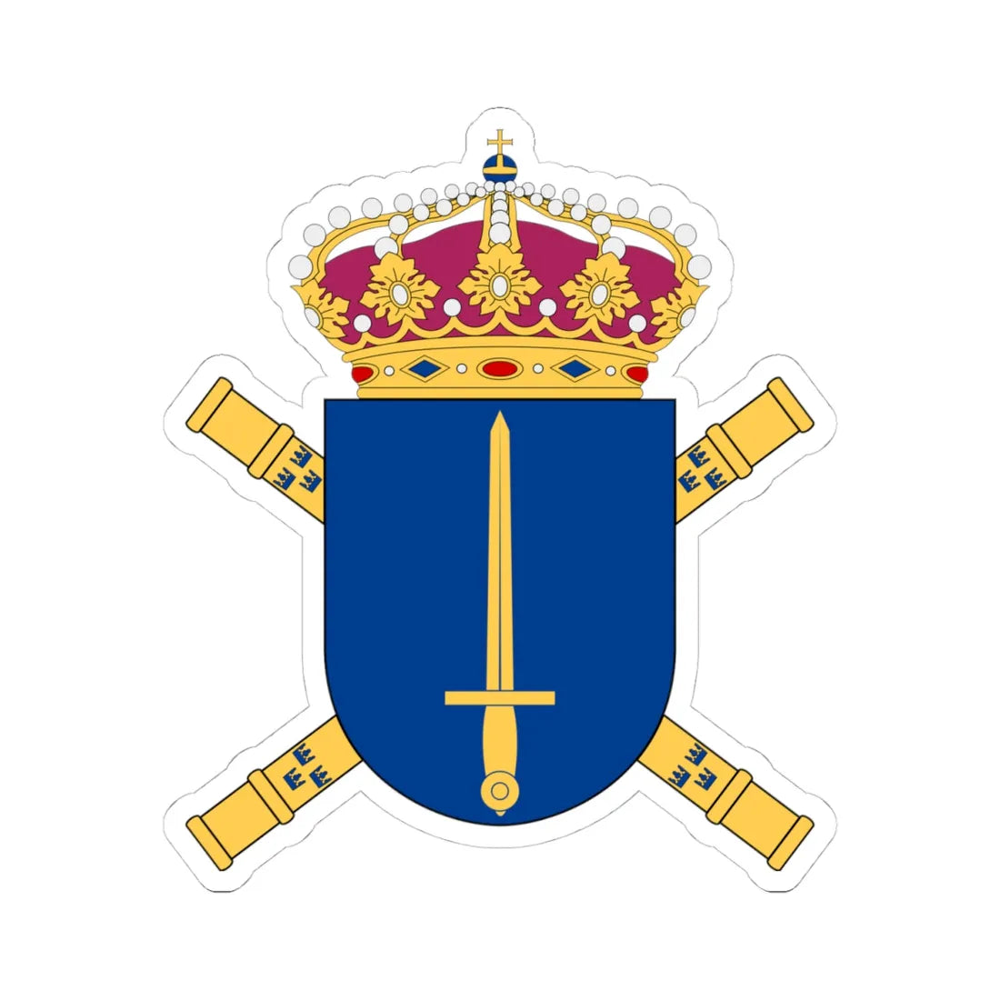 Högkvarteret vapen (Sweden) (Coat of Arms) STICKER Vinyl Kiss-Cut Decal - The Sticker Space