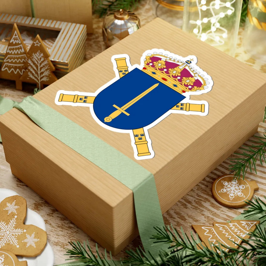 Högkvarteret vapen (Sweden) (Coat of Arms) STICKER Vinyl Kiss-Cut Decal - The Sticker Space