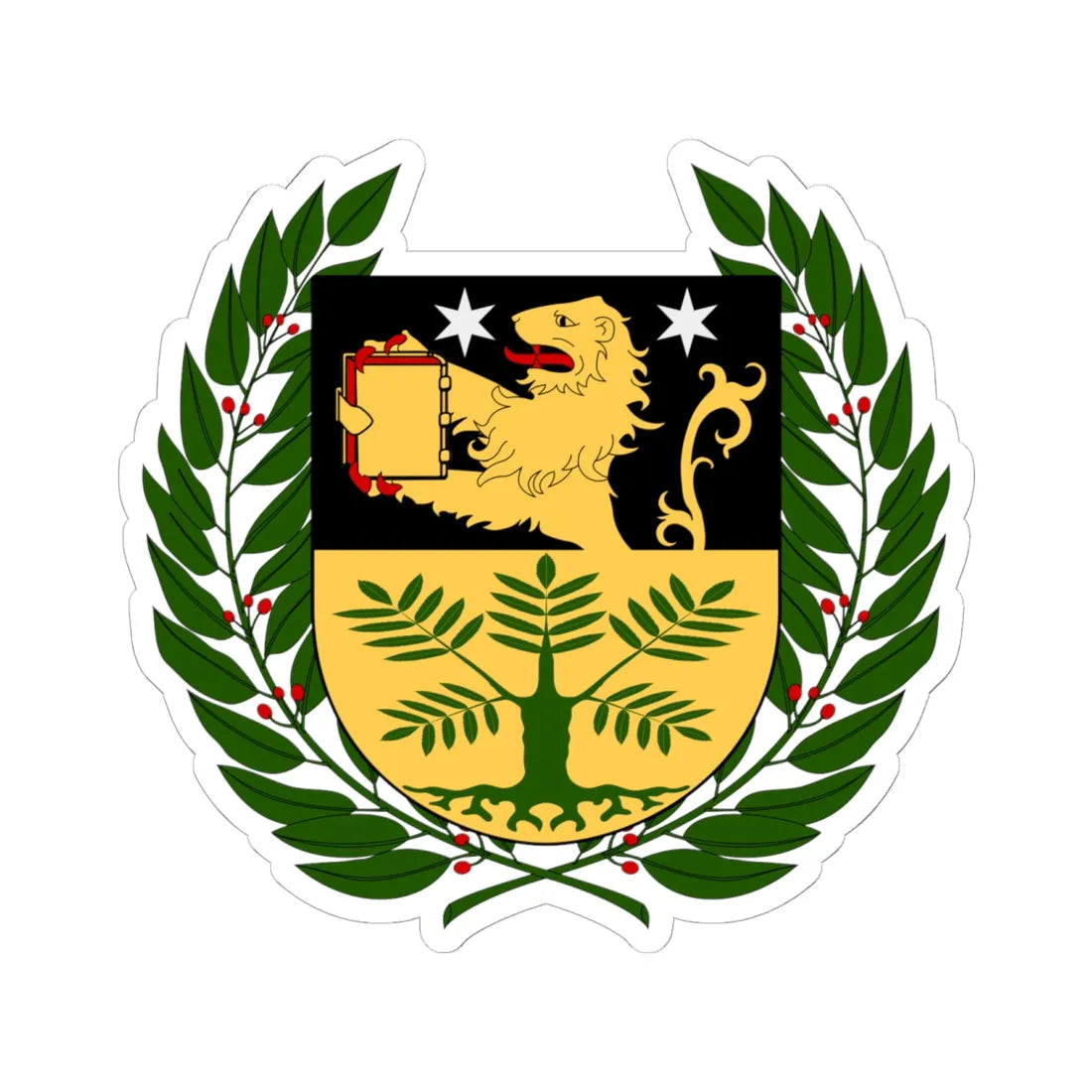 Högskolan i Skövde vapen (Sweden) (Coat of Arms) STICKER Vinyl Kiss-Cut Decal 6 Inch White - The Sticker Space