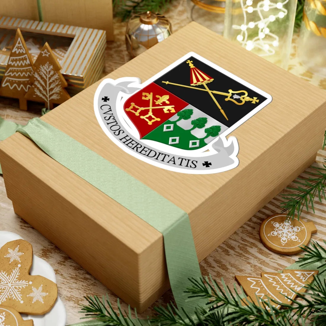 H.H. Agatha en Barbara Oudenbosch wapen (Netherlands) (Coat of Arms) STICKER Vinyl Kiss-Cut Decal - The Sticker Space