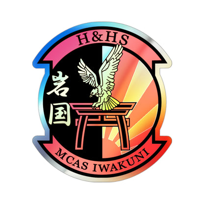 H&HS MCAS Iwakuni (USMC) Holographic STICKER Die-Cut Vinyl Decal-2 Inch-The Sticker Space