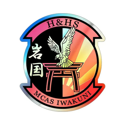 H&HS MCAS Iwakuni (USMC) Holographic STICKER Die-Cut Vinyl Decal - The Sticker Space