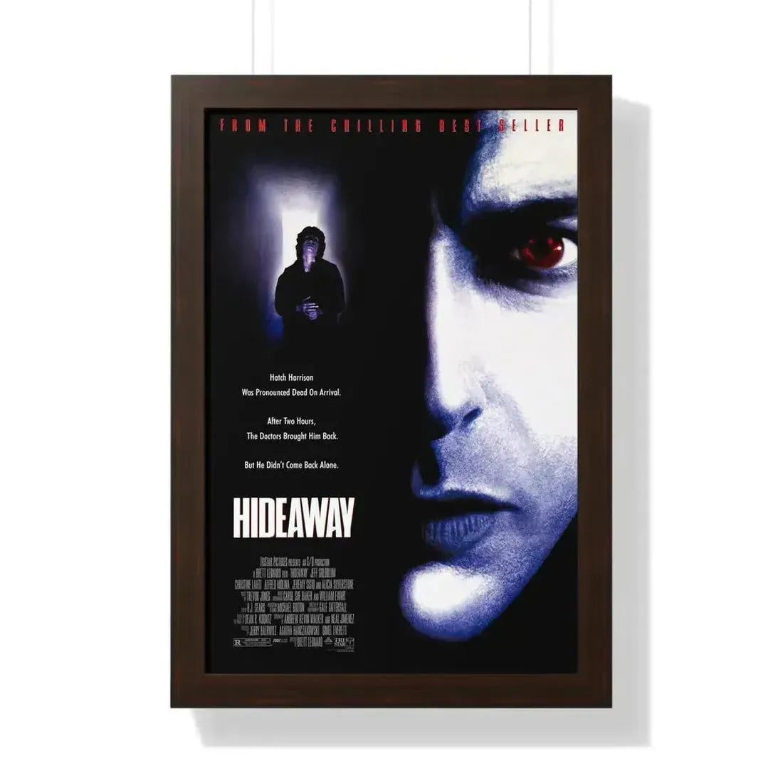 HIDEAWAY 1995 - Framed Movie Poster 16″ x 24″ Walnut - The Sticker Space