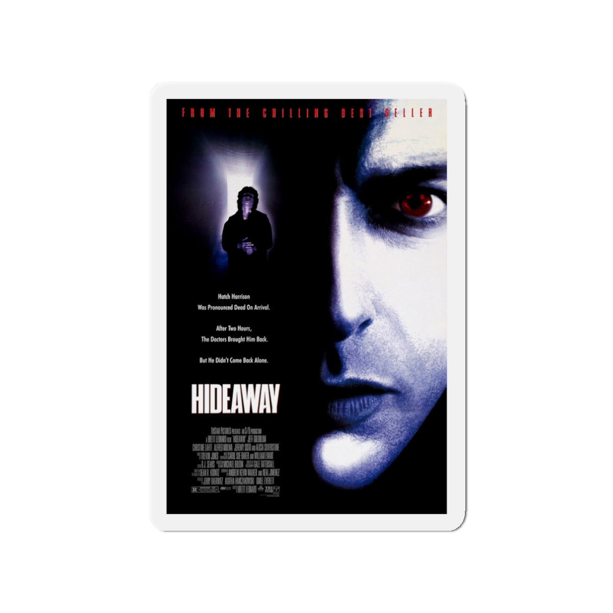 HIDEAWAY 1995 Movie Poster - Die-Cut Magnet-3" x 3"-The Sticker Space